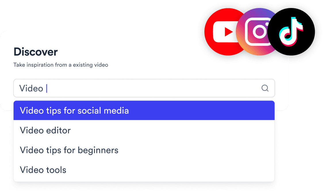 Jupitrr Discover - keyword search across YouTube, Instagram, and TikTok.