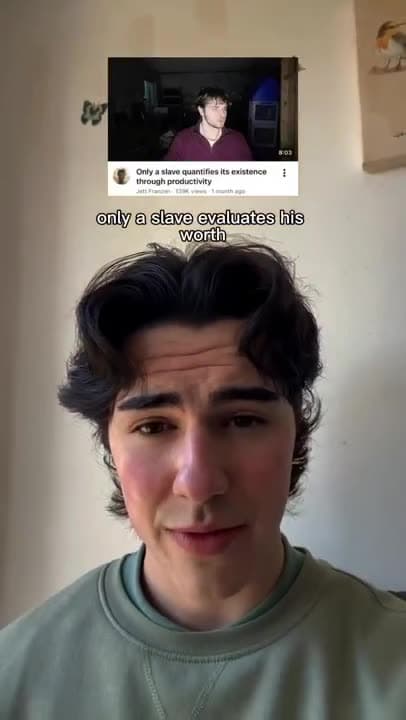 Only a slave evaluates his worth based on how productive he is.