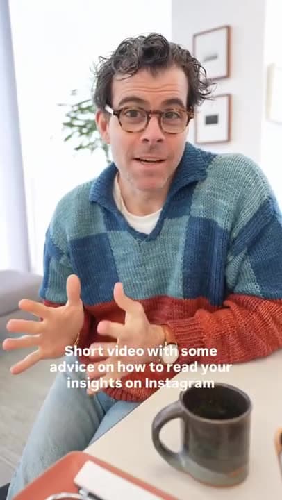 Short video with some advice on how to read your insights on Instagram.