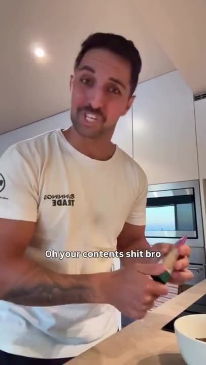 Oh, your content's shit, bro.