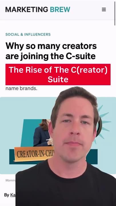 Well everybody, more and more creators are joining the C-Suite.