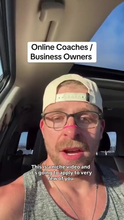 This is a niche video and it's going to apply to very few of you. If you're a coach or you own a business where you get leads and deals through your social media, you should not be putting calls to action at the end of every video.