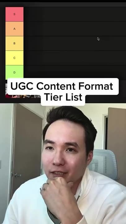 UGC content format tier list