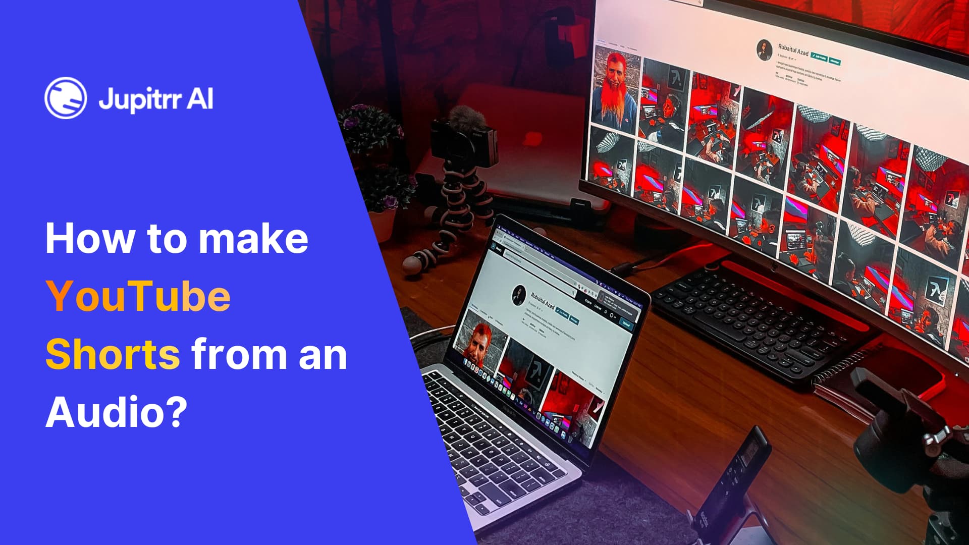 How to make cool youtube shorts from audio?